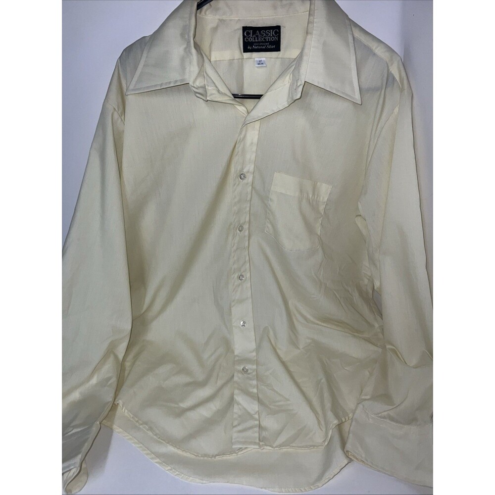 Classic Collection by National Shirt Yellow Button Down Shirt SZ 17